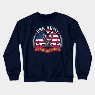 USA Army Veteran T=shirt Crewneck Sweatshirt